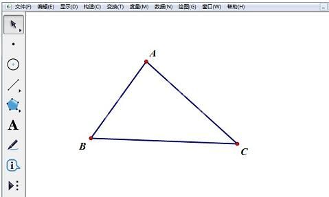 几何画板通过三点绘圆的操作方法截图