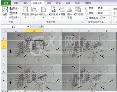 Excel工作表设置背景画面的操作流程截图