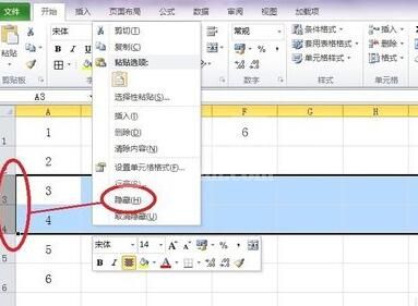 Excel中单元格进行隐藏的操作方法截图