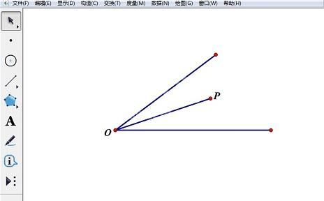 几何画板使用尺规作图法构造角平分线的操作步骤截图