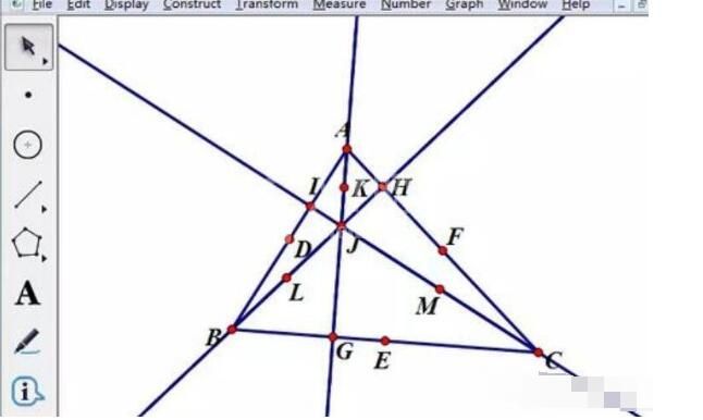 几何画板画九点圆的操作方法截图