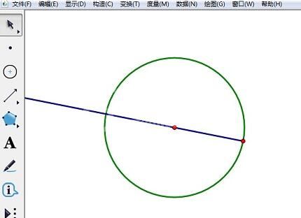 几何画板中使用圆绘制直角三角形的操作方法截图