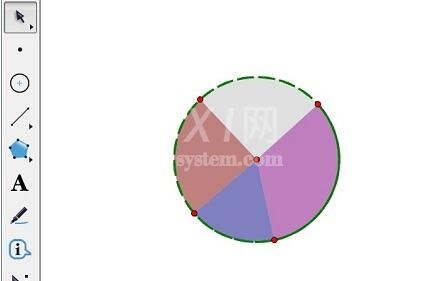 使用几何画板制作扇形统计图的操作步骤截图