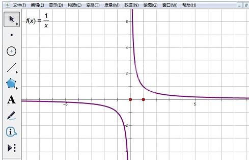 使用几何画板绘制反比例函数的简单教程截图