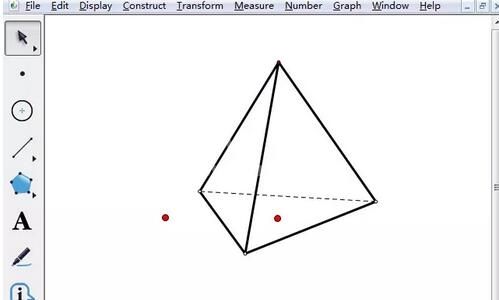 几何画板绘制三棱锥的基础方法截图