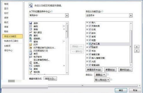 word2010文档窗口显示“开发工具”选项卡的简单方法截图