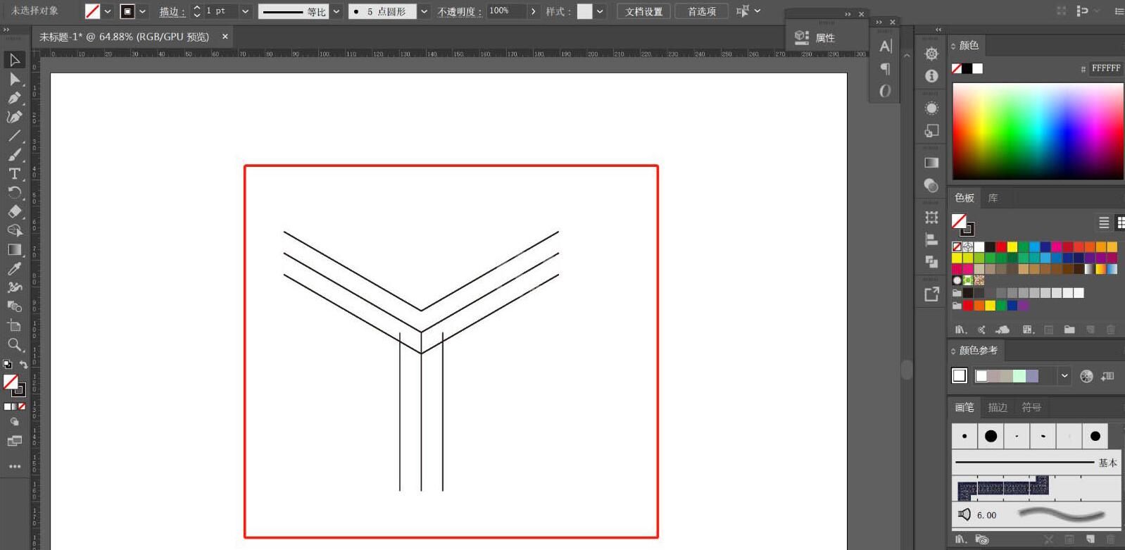 ai制作一款几何图形背景图的操作流程截图