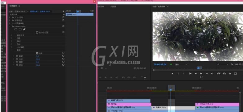 premiere制作镜头晕影效果的图文操作内容截图