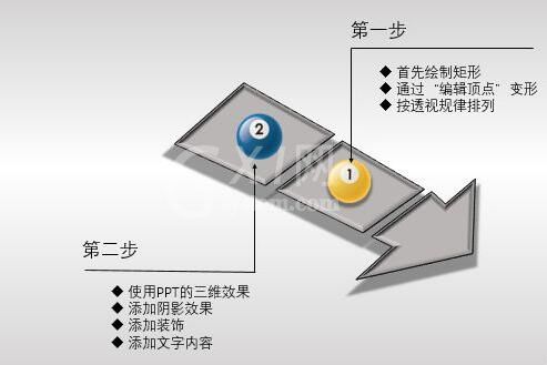 PPT制作箭头图案的操作流程截图