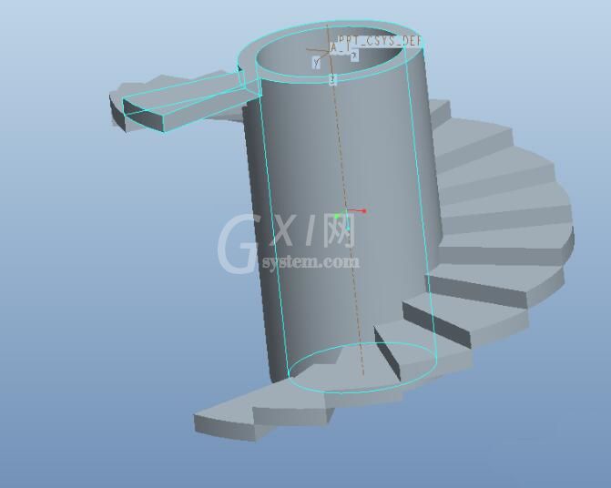 Proe建模旋转楼梯的详细操作内容截图