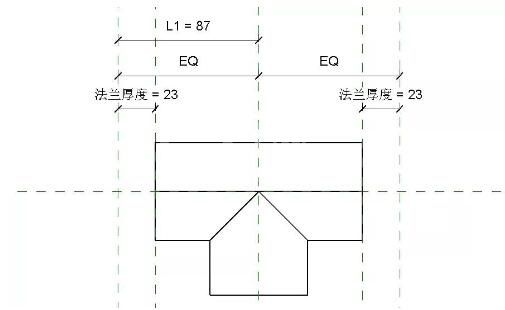 Revit管件族等径法兰三通制作方法技巧截图