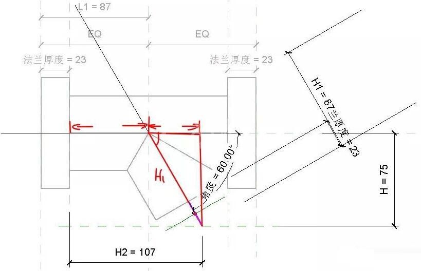 Revit管件族等径法兰三通制作方法技巧截图