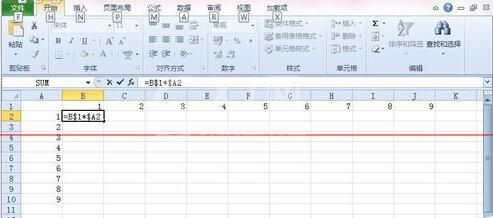 Excel表格快速创建乘法表的操作方法截图