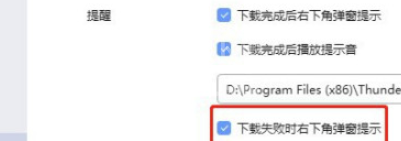 迅雷如何设置下载失败时右下角不弹窗提示？迅雷设置下载失败时右下角不弹窗提示教程截图