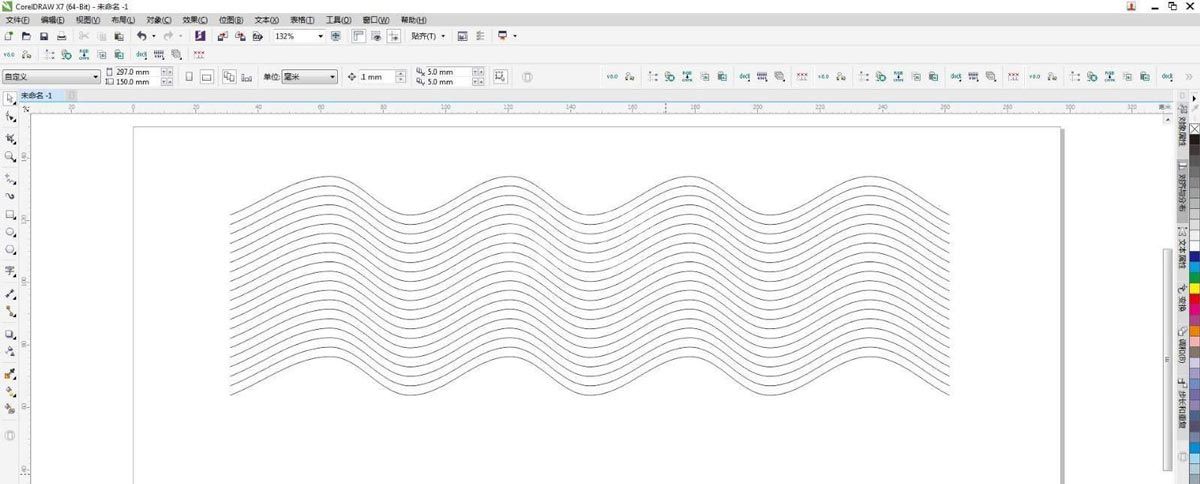 cdr如何将直线变成波浪线?cdr快速将直线变曲线的操作教程截图