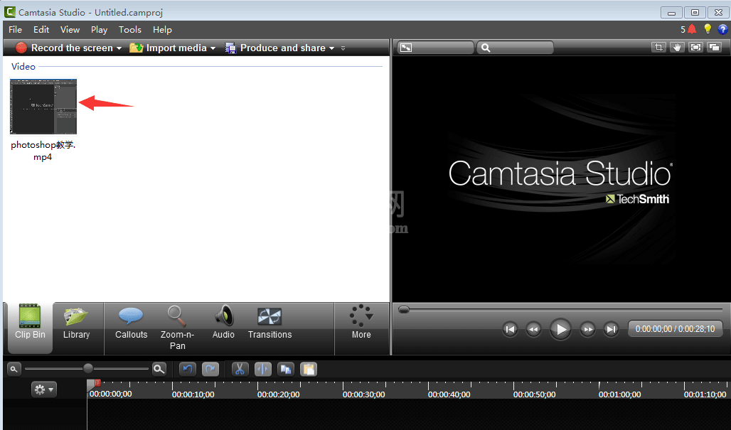 camtasia studio如何添加背景音乐 camtasia导入背景音乐的技巧截图