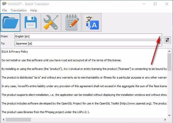 Vovsoft Batch Translator如何转换翻译 Vovsoft Batch Translator翻译方法介绍截图