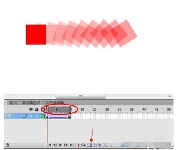 flash cs6如何创建补间动画?flash cs6创建补间动画的方法截图