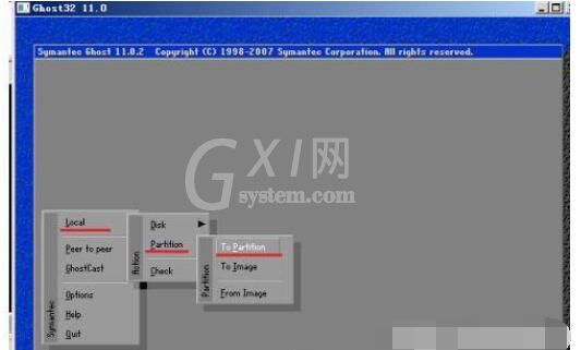 ghost32如何分区?ghost32磁盘分区拷贝步骤截图