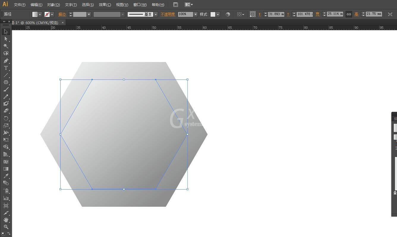 ai如何画六边形并添加立体感 ai六边形立体效果的制作方法截图