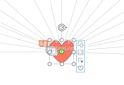 PPT怎么制作爱心发射的动画效果? ppt制作爱心动画的方法介绍截图