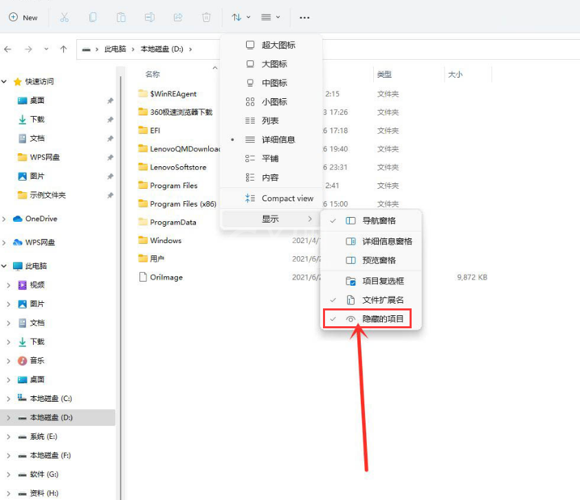 怎么样查看Win11的隐秘项目？Win11隐秘项目查看教程分享截图