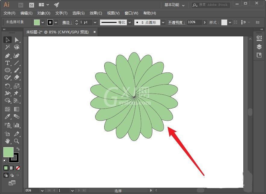 AI如何使用工具将图形快速旋转成一个图形?AI将图形快速旋转成一个图形方法截图