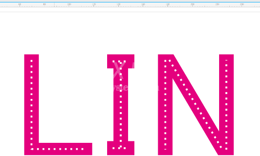 cdr字体怎么制作虚线点？cdr设计中心虚线字体方法介绍