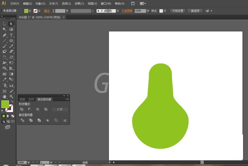 ai葫芦矢量图如何绘制？ai绿色葫芦矢量图绘制方法截图