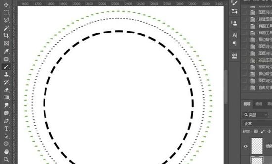 ps空心虚线圆环怎么画？ps空心虚线圆环制作方法截图