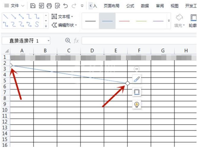 excel表格怎么画直线？excel表格画直线教程截图