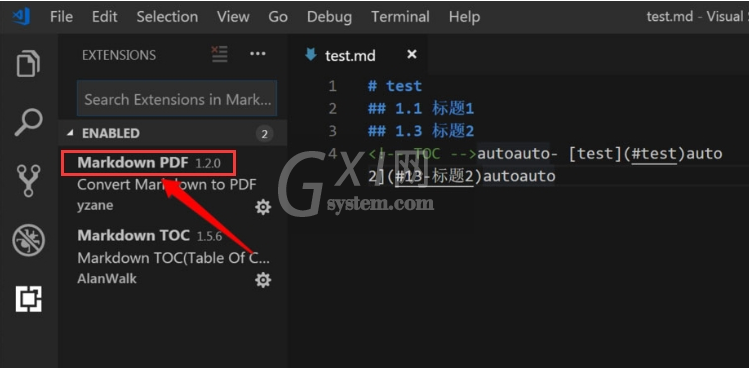 Vscode怎么转换markdown文件格式?Vscode转换markdown文件格式的方法截图