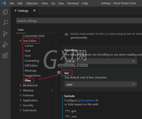 Vscode怎么设置默认换行符?Vscode设置默认换行符教程截图