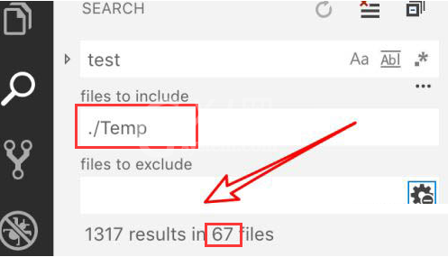Vscode怎么设置搜索条件?Vscode设置搜索条件教程截图