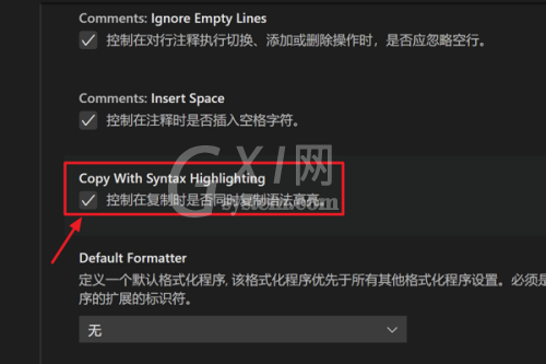 Vscode怎么控制复制语法高亮?Vscode控制复制语法高亮方法截图