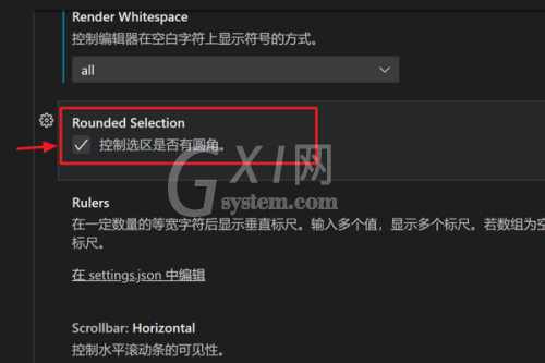 Vscode怎么设置选区有圆角?Vscode设置选区有圆角教程截图