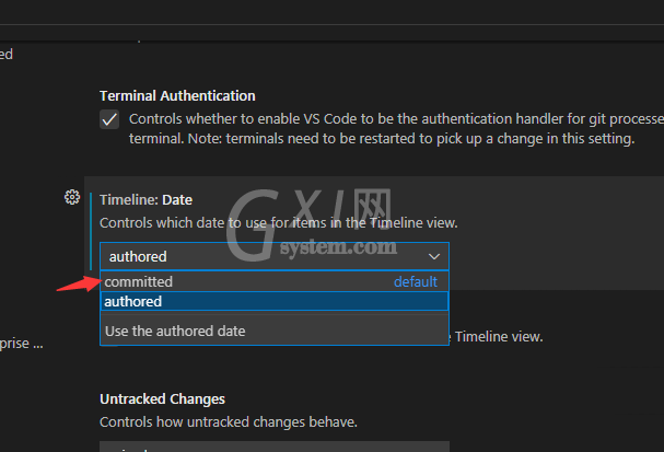 Vscode中git承诺的时间表日期怎么开启?Vscode中git承诺的时间表日期开启方法截图