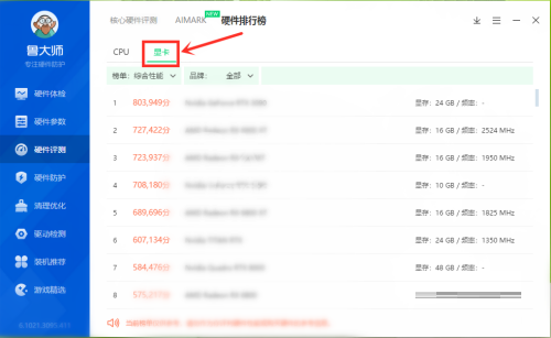 鲁大师怎么查看显卡排行榜?鲁大师查看显卡排行榜方法截图