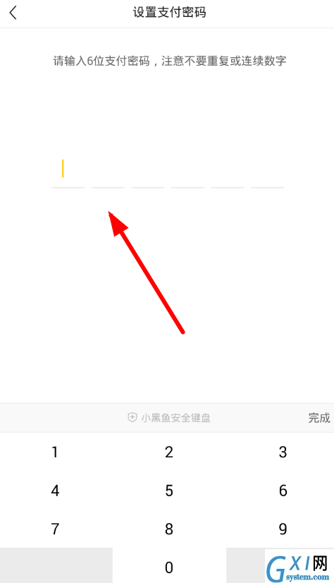 小黑鱼中设置支付密码的详细图文讲解截图