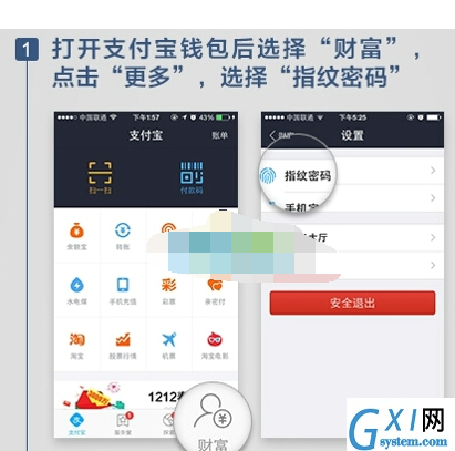 支付宝APP设置指纹密码的图文操作截图