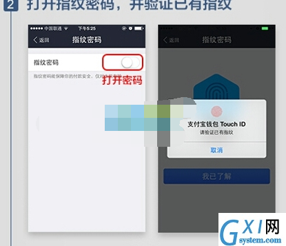 支付宝APP设置指纹密码的图文操作截图