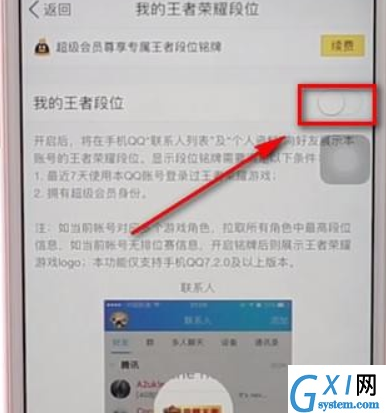 QQ设置显示王者荣耀段位的操作过程截图