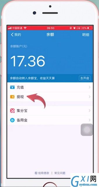 在支付宝里把赏金提现的详细操作截图