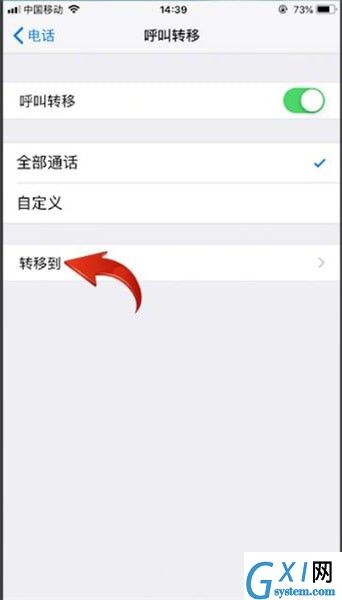 苹果手机中设置呼叫转移的具体操作步骤截图
