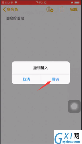 iphone备忘录撤销的操作教程截图