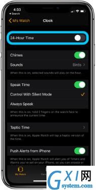 Apple Watch APP启用24小时制的详细步骤截图