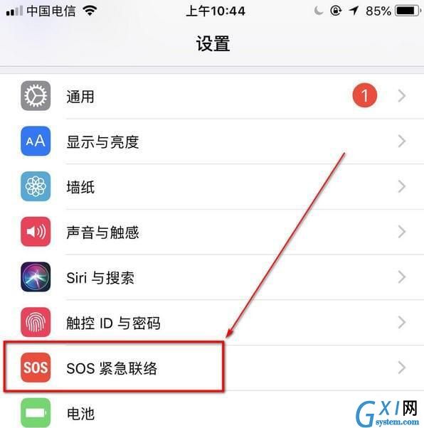 iOS11 SOS中开启和设置的方法截图