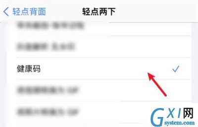 iOS怎样轻点手机背后打开健康码?iOS轻点手机背后打开健康码的方法截图