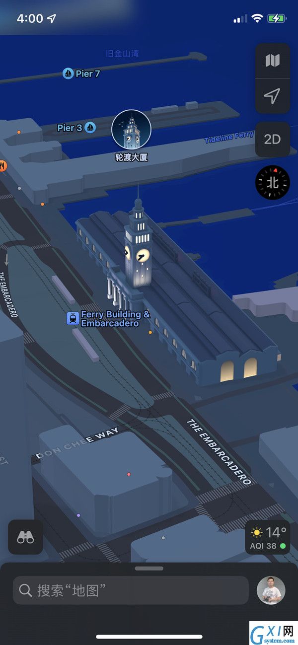 ios15地图怎么查看3D模式?ios15地图查看3D模式方法截图