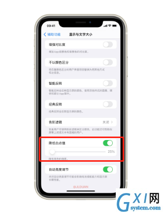 iOS15深色模式怎样调整亮度？iOS15降低白点值方法介绍截图